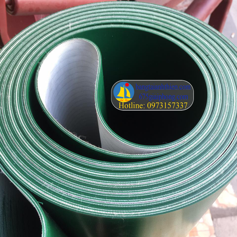 Băng tải PVC,PU đủ loại ( xanh, đen, trắng, ghi, nâu,...băng pvc, pu ...